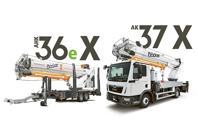 Böcker AHK 36e X trailer crane and AK 37 X truck crane of the NeXt Generation range