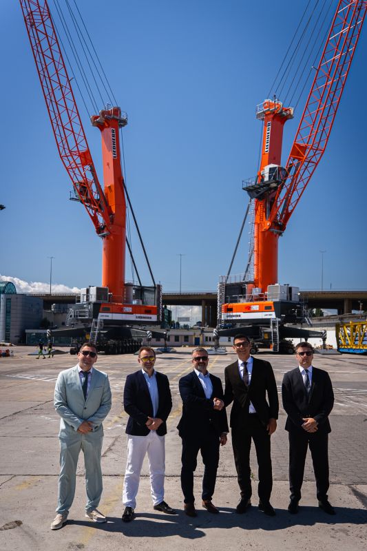Liebherr LHM 550 mobile harbour cranes at Baltic Container Terminal Gdynia