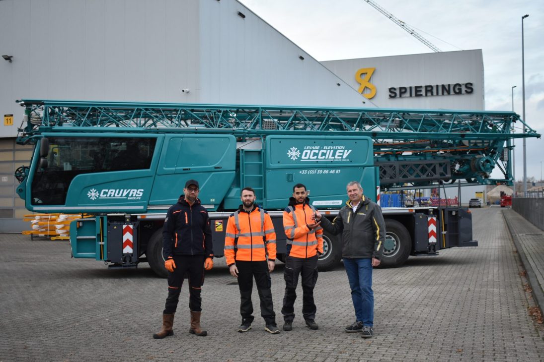 Spierings SK487-AT3 City Boy in Cauvas Occilev livery handed over at the Spierings factory
