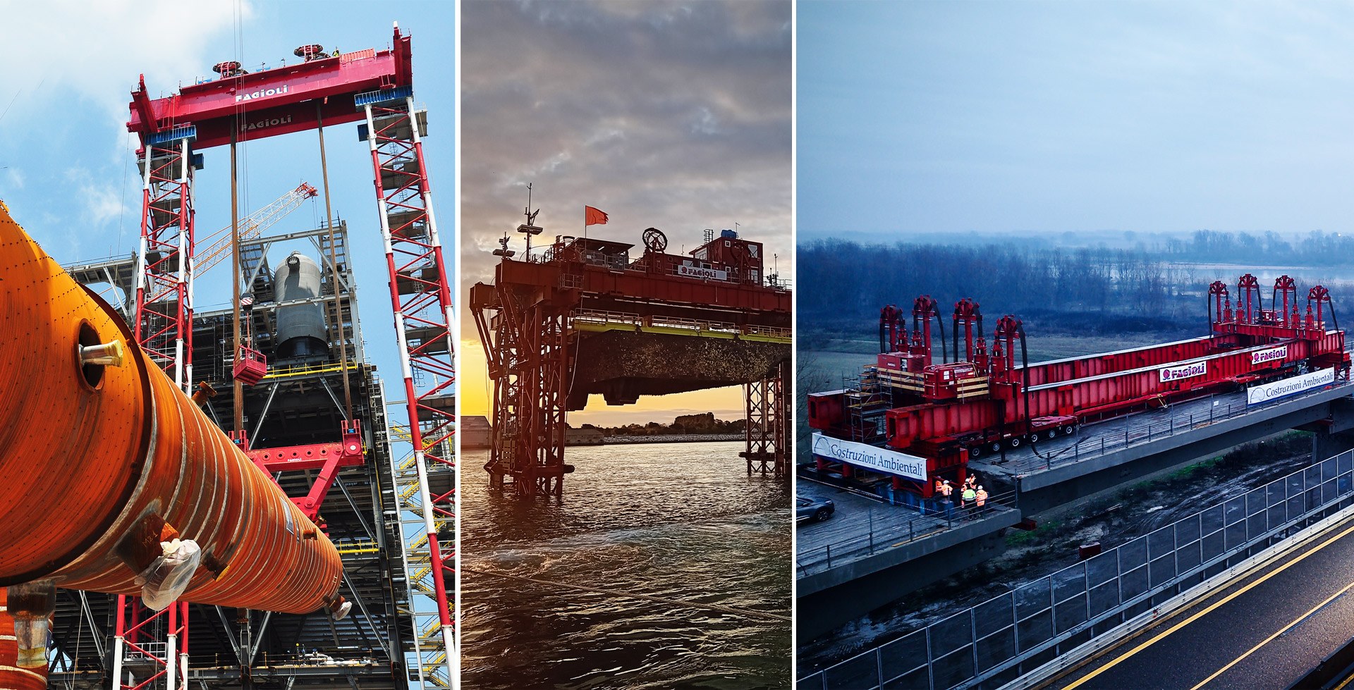 Fagioli gantry lift system, marine load-out platform and strand jack bridge installation, the heavy-lift capability acquired by CEVA Logistics