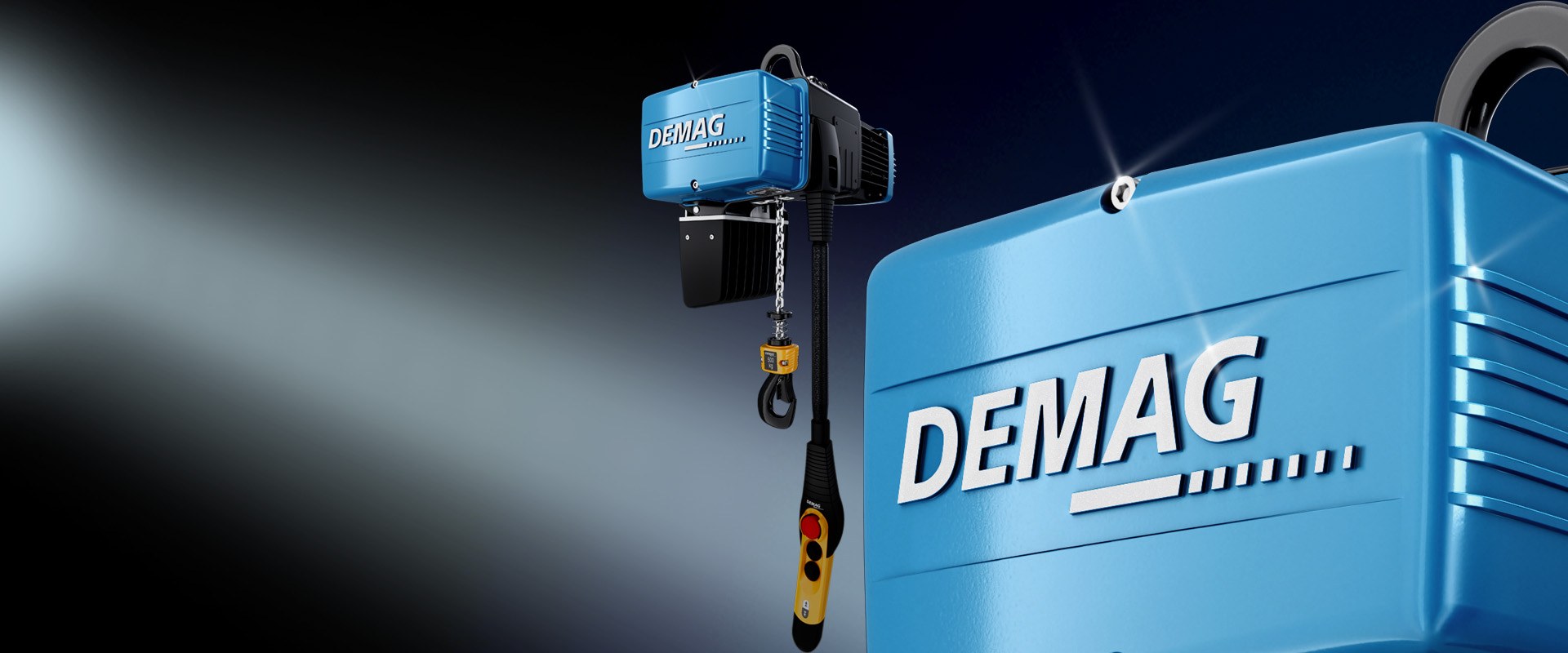 Demag DC-II chain hoist with control pendant and load chain