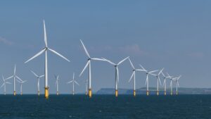 Offshore wind farm where HIAB SWP cranes are installed inside the turbine nacelles