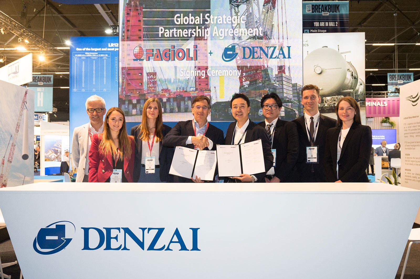 Fagioli and Denzai teams at the signing ceremony for their global strategic partnership agreement