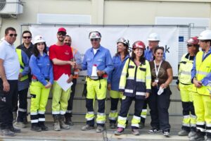 Fagioli site team at Marghera during the safety recognition ceremony