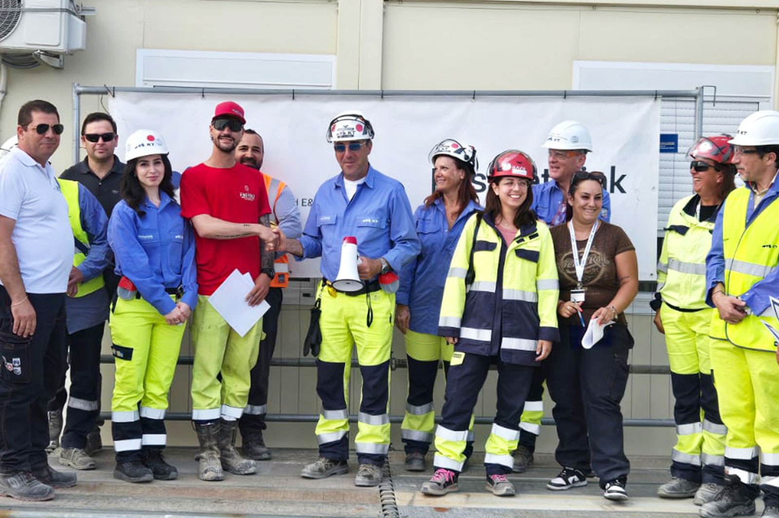 Fagioli site team at Marghera during the safety recognition ceremony