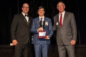 Fagioli representative receiving the SC&RA Moving Job of the Year trophy in Phoenix, Arizona