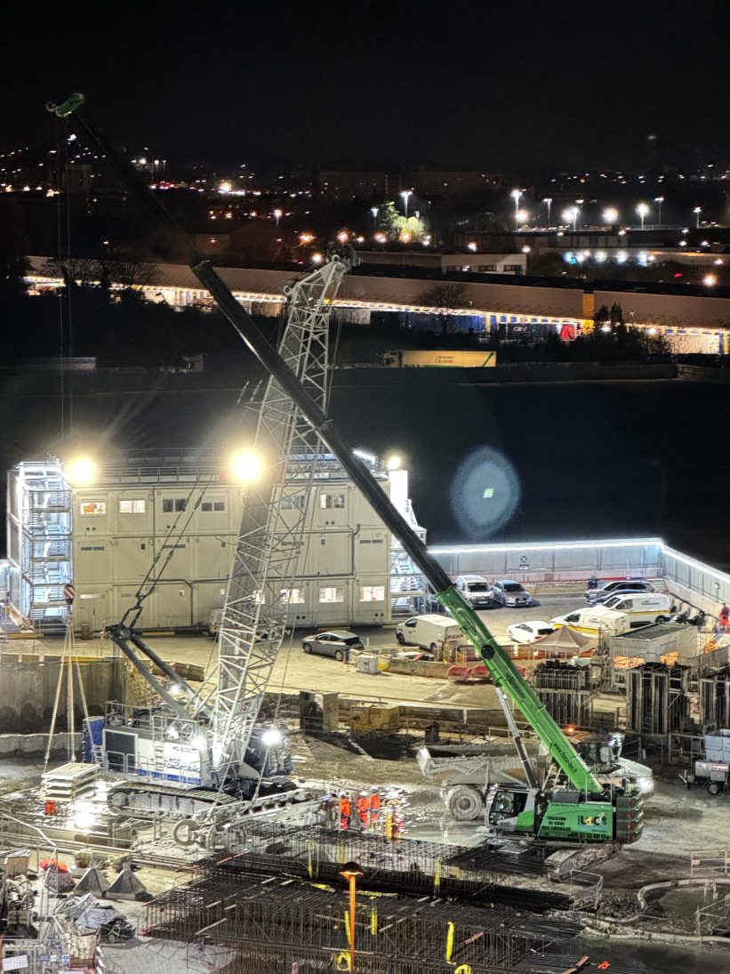 Deep foundation works for the tunnel boring machine shaft on Grand Paris Express Line 15 West