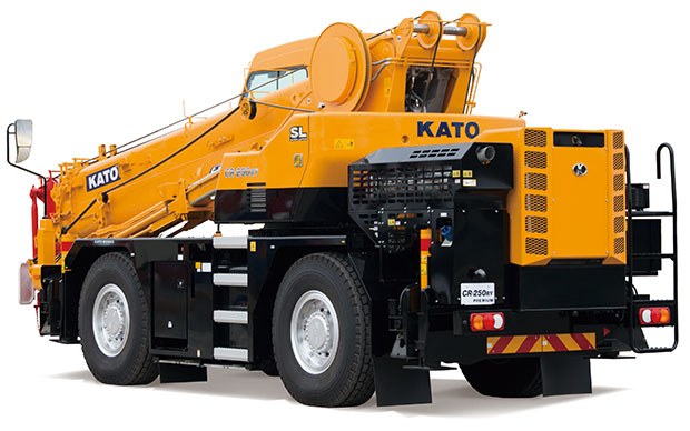 Kato CR-250RV city crane seen from the offside