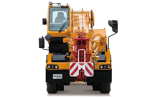 Front view of the Kato CR-250RV CityRange crane
