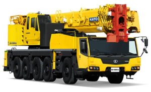 Kato KA-1300RX 130-tonne all terrain crane on its five-axle carrier