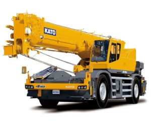 Kato SR-700L II 70-tonne rough terrain crane with boom lowered