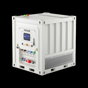 Potain Power Solutions battery energy storage unit developed to power tower cranes on off-grid and urban jobsites
