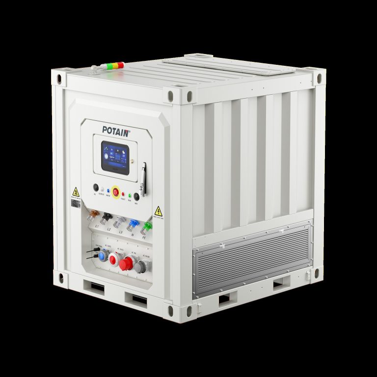 Potain Power Solutions battery energy storage unit developed to power tower cranes on off-grid and urban jobsites