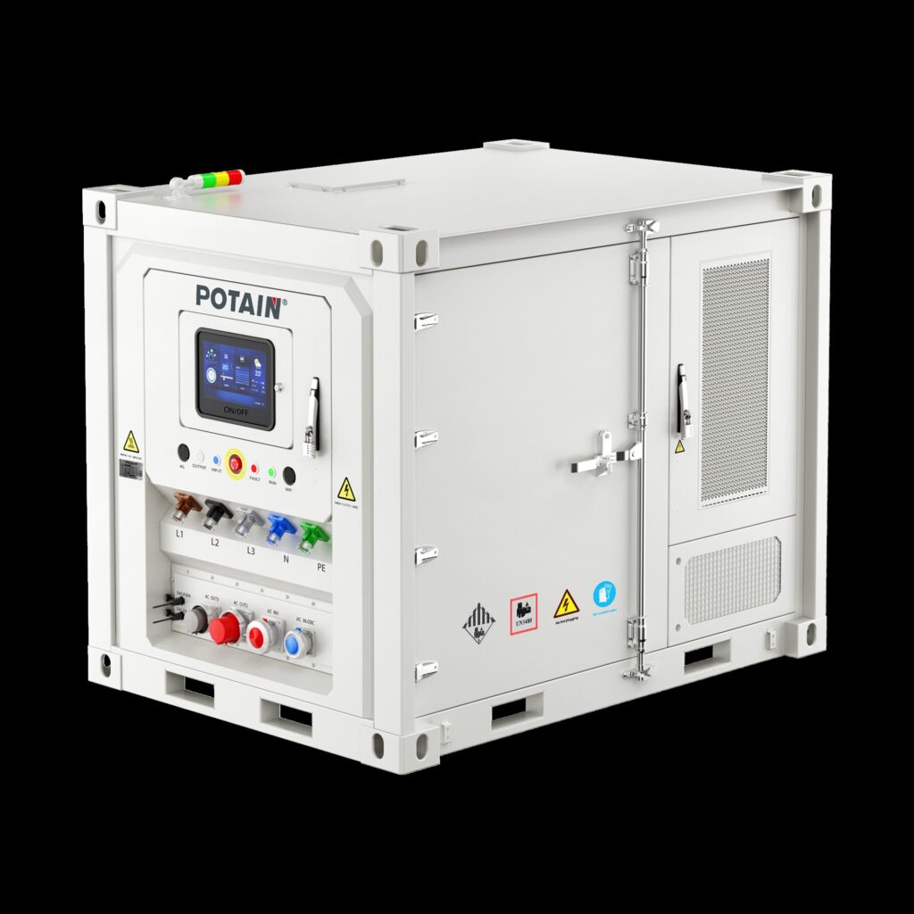Second view of the Potain Power Solutions energy storage system, designed for the peak current demands of tower crane hoisting