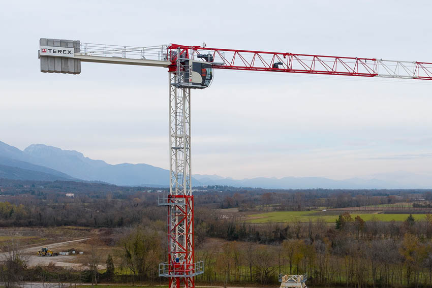 Terex CTT flat top tower crane of the type ordered by Proschwitz of Hamburg