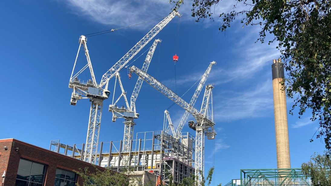 Terex CTL 1600-66 luffing jib tower crane in Select Plant Hire livery