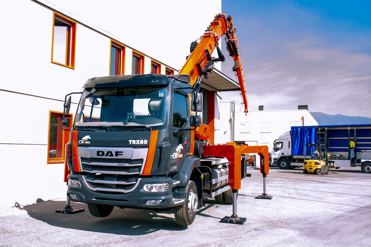Jekko TRX80 truck-mounted mini crane shown ahead of its Smopyc 2026 premiere
