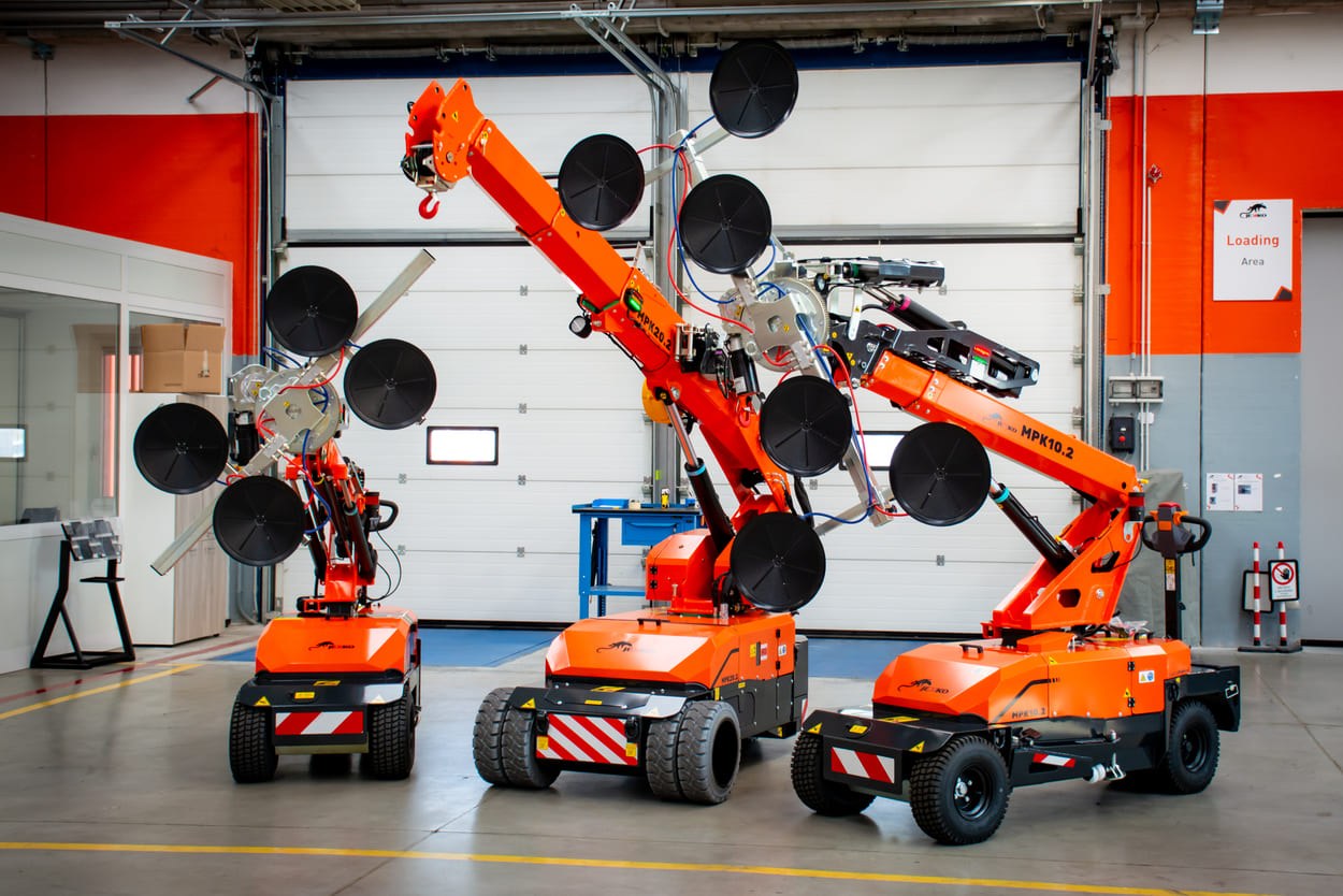 Jekko MPK minipicker range with vacuum glass manipulators