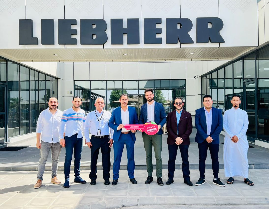 Used Liebherr LTM 1120-4.1 prepared at Ehingen before delivery to Saudi Arabia
