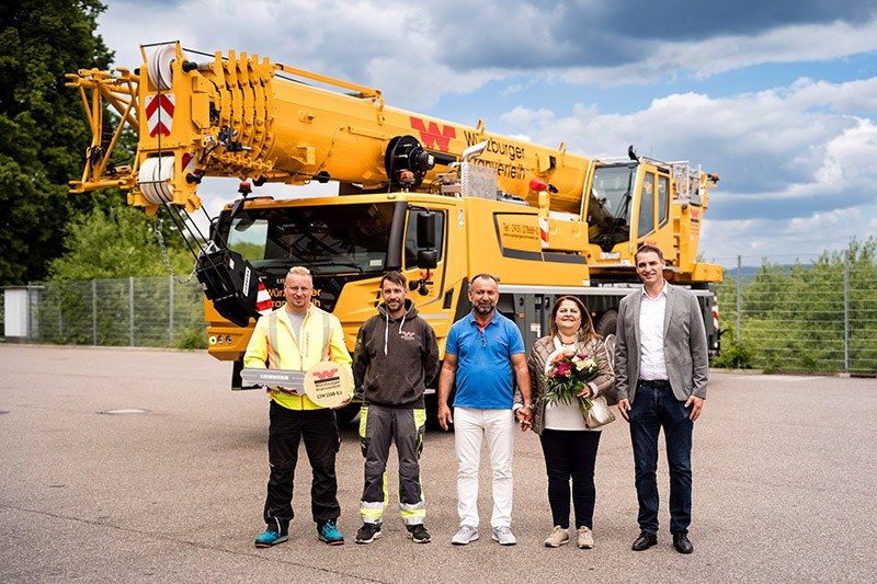 New Liebherr LTM 1100-5.3 mobile crane handed over to Würzburger Kranverleih