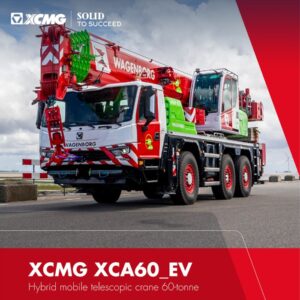 XCMG XCA60_EV 60-tonne hybrid mobile telescopic crane in Wagenborg livery