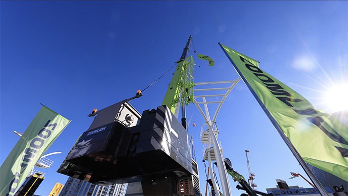 Delivery ceremony for the largest Chinese-built rough terrain crane exported to the Americas