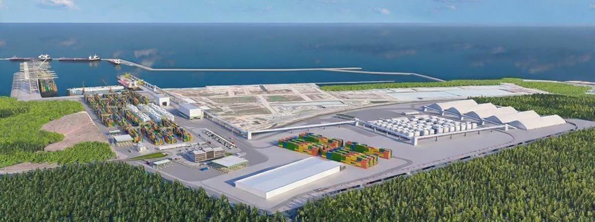 Rendering of the South American container terminal that will operate the SANY ship-to-shore cranes and rubber-tyred gantries