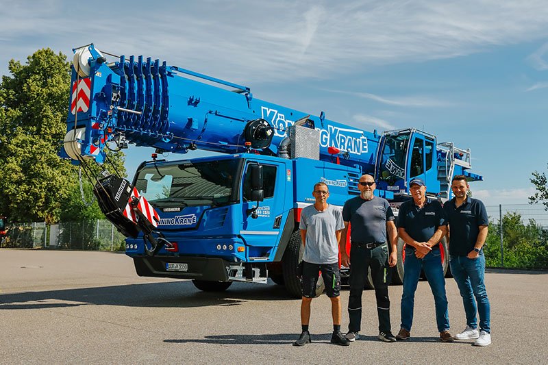 KoenningKrane team in front of the new Liebherr LTM 1150-5.4 mobile crane