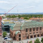 Liebherr MK 140-5.1 mobile construction crane set up behind the Rosengarten Congress Centre in Mannheim