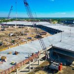 Link-Belt lattice crawler cranes of Big B Crane at work on construction projects in Texas
