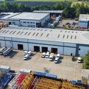 MGX Equipment Services UK facility in Buckingham with service workshop for mobile cranes