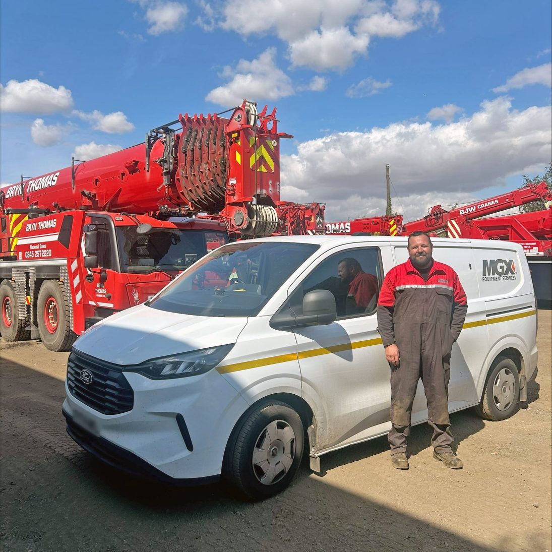 MGX UK field service engineer Matthew Dickenson, who supports mobile crane customers across northern England and Wales