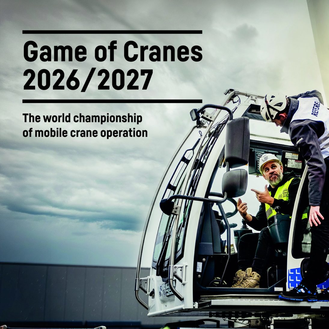 Key visual for the Liebherr Game of Cranes 2027 mobile crane operator competition