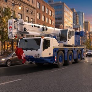 Tadano AC 3.060-2 all terrain crane driving on the road
