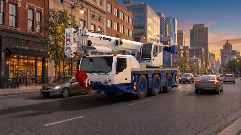 Tadano AC 3.060-2 all terrain crane driving on the road