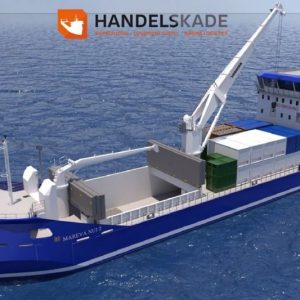 Liebherr LS-C 60 cylinder-luffing ship crane handling cargo