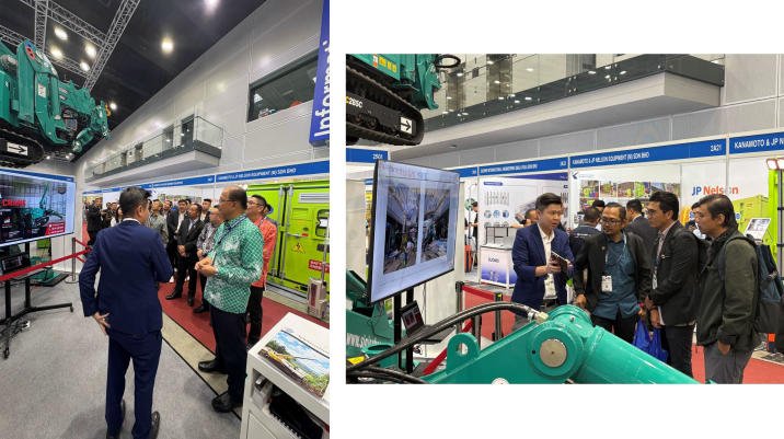 Visitors at the Maeda and Sin Loy Heng Engineering stand at ONEBUILD 2026 in Kuala Lumpur