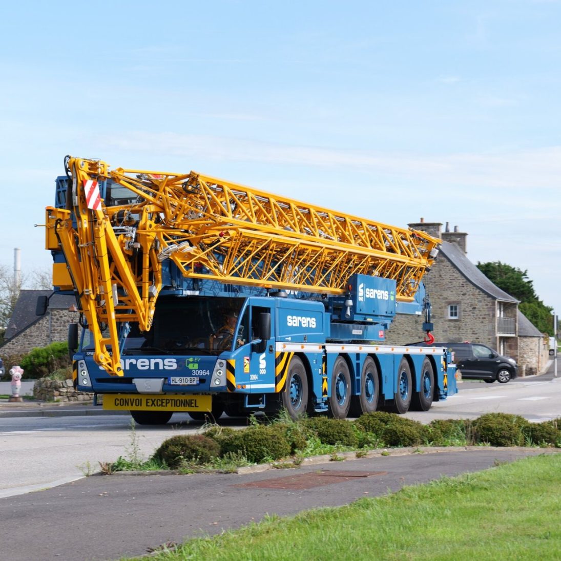 Spierings SK1265-AT5 eLift mobile tower crane in road transport configuration