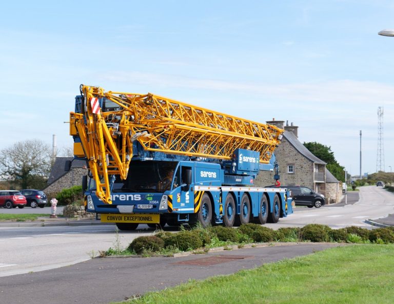 Spierings SK1265-AT5 eLift mobile tower crane in road transport configuration