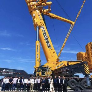 XCMG XCA3000BR wheeled crane at its delivery ceremony in Buenos Aires, Argentina